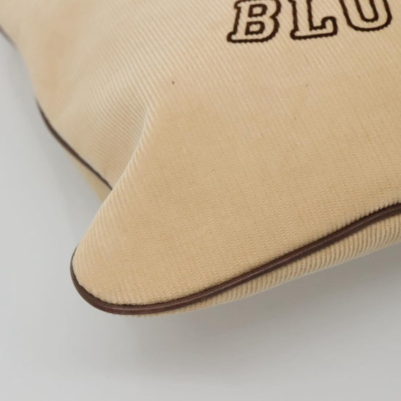 BURBERRY Blue Label Shoulder Bag Corduroy Beige Silver Auth 138201