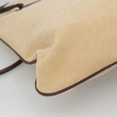 BURBERRY Blue Label Shoulder Bag Corduroy Beige Silver Auth 138201-17