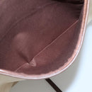 BURBERRY Blue Label Shoulder Bag Corduroy Beige Silver Auth 138201-11