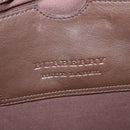BURBERRY Blue Label Shoulder Bag Corduroy Beige Silver Auth 138201-10