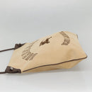 BURBERRY Blue Label Shoulder Bag Corduroy Beige Silver Auth 138201-3