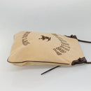 BURBERRY Blue Label Shoulder Bag Corduroy Beige Silver Auth 138201-4