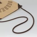 BURBERRY Blue Label Shoulder Bag Corduroy Beige Silver Auth 138201-7