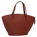 LOUIS VUITTON Epi Saint Jacques Hand Bag Brown M52263 LV Auth 138202-1