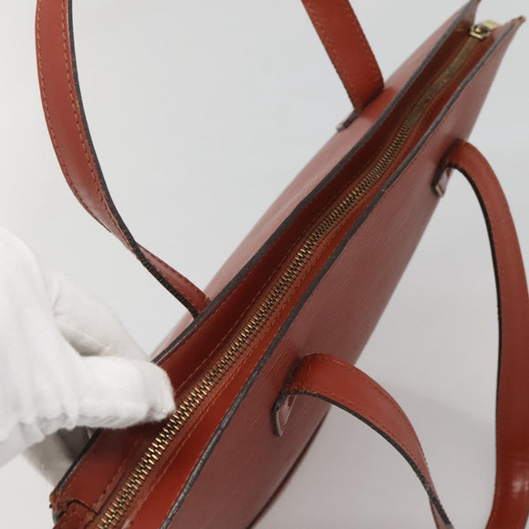 LOUIS VUITTON Epi Saint Jacques Hand Bag Brown M52263 LV Auth 138202