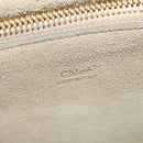 Chloe Fay Shoulder Bag Suede Leather Gray Gold Auth 138204-16