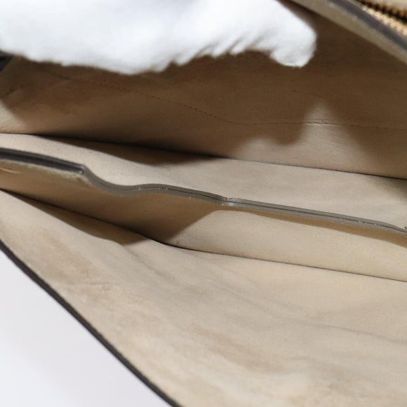 Chloe Fay Shoulder Bag Suede Leather Gray Gold Auth 138204