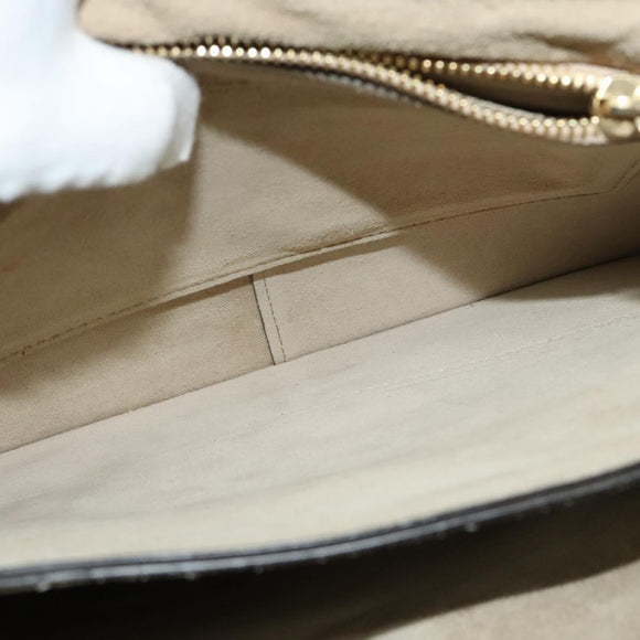 Chloe Fay Shoulder Bag Suede Leather Gray Gold Auth 138204