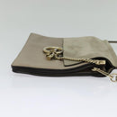 Chloe Fay Shoulder Bag Suede Leather Gray Gold Auth 138204-5