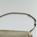 Chloe Fay Shoulder Bag Suede Leather Gray Gold Auth 138204-8