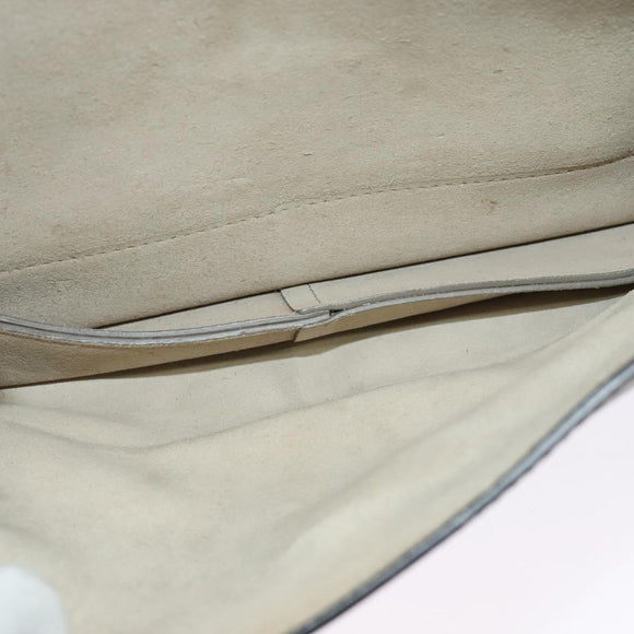 Chloe Fay Shoulder Bag Suede Leather Gray Gold Auth 138205