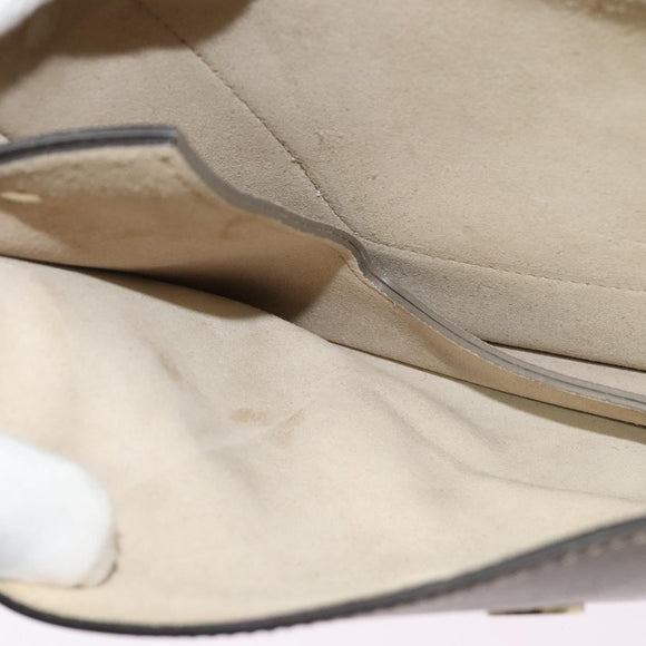 Chloe Fay Shoulder Bag Suede Leather Gray Gold Auth 138205