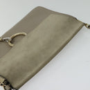 Chloe Fay Shoulder Bag Suede Leather Gray Gold Auth 138205-6