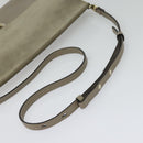Chloe Fay Shoulder Bag Suede Leather Gray Gold Auth 138205-7
