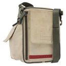PRADA Sports Shoulder Bag Nylon White Silver Auth 138207-1