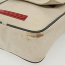 PRADA Sports Shoulder Bag Nylon White Silver Auth 138207-9