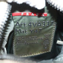 PRADA Sports Shoulder Bag Nylon White Silver Auth 138207-10