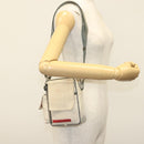 PRADA Sports Shoulder Bag Nylon White Silver Auth 138207-22