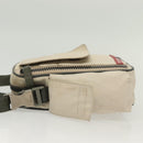 PRADA Sports Shoulder Bag Nylon White Silver Auth 138207-4