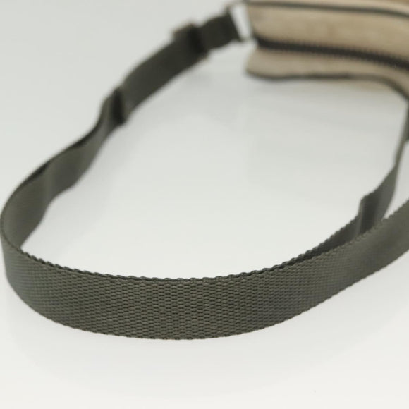 PRADA Sports Shoulder Bag Nylon White Silver Auth 138207