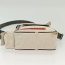 PRADA Sports Shoulder Bag Nylon White Silver Auth 138207-5