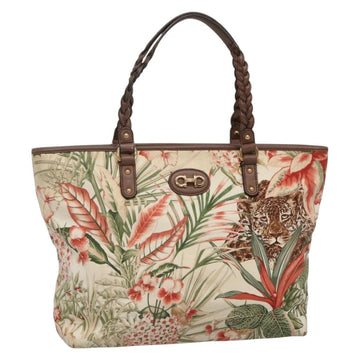 Salvatore Ferragamo Gancini Tote Bag Nylon Multicolor Gold Auth 138208