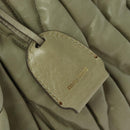 Miu Miu Matelasse Hand Bag Leather Ivory Gold Auth 138209-19