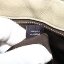 Miu Miu Matelasse Hand Bag Leather Ivory Gold Auth 138209-23