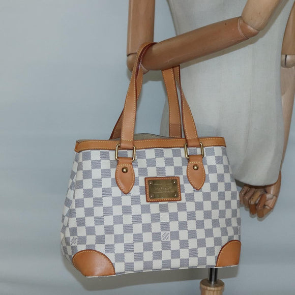 LOUIS VUITTON Damier Azur Hampstead PM Tote Bag N51207 LV Auth 138210