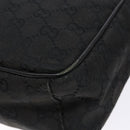 GUCCI GG Canvas Shoulder Bag Black Silver 03136 Auth 138213-12