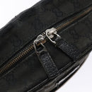 GUCCI GG Canvas Shoulder Bag Black Silver 03136 Auth 138213-15