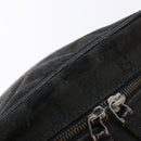 GUCCI GG Canvas Shoulder Bag Black Silver 03136 Auth 138213-16