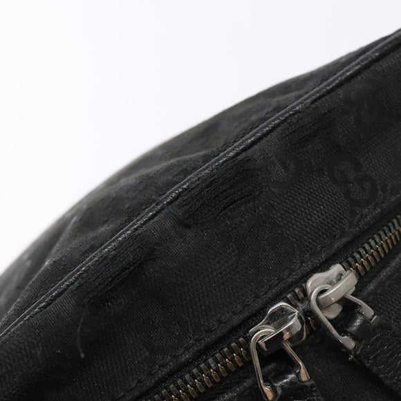GUCCI GG Canvas Shoulder Bag Black Silver 03136 Auth 138213
