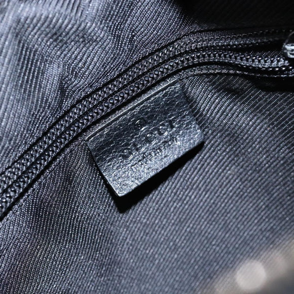 GUCCI GG Canvas Shoulder Bag Black Silver 03136 Auth 138213