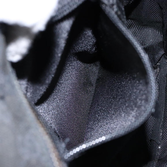 GUCCI GG Canvas Shoulder Bag Black Silver 03136 Auth 138213