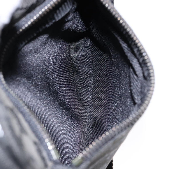 GUCCI GG Canvas Shoulder Bag Black Silver 03136 Auth 138213