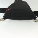 PRADA Sports Backpack Nylon Black Silver Auth 138214-5