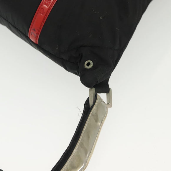 PRADA Sports Backpack Nylon Black Silver Auth 138214