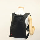 PRADA Sports Backpack Nylon Black Silver Auth 138214-21