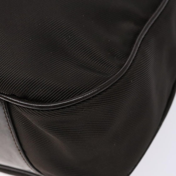 GUCCI Bamboo Shoulder Bag Nylon 2way Brown Silver 001 1553 1577 Auth 138216