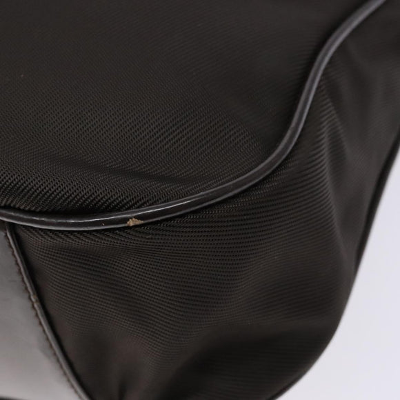 GUCCI Bamboo Shoulder Bag Nylon 2way Brown Silver 001 1553 1577 Auth 138216