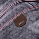 GUCCI Bamboo Shoulder Bag Nylon 2way Brown Silver 001 1553 1577 Auth 138216-17