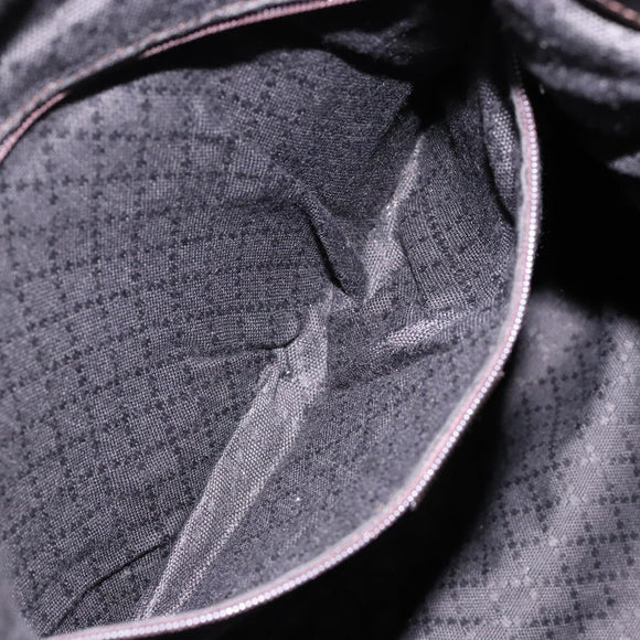 GUCCI Bamboo Shoulder Bag Nylon 2way Brown Silver 001 1553 1577 Auth 138216