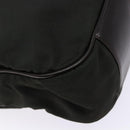 GUCCI Bamboo Shoulder Bag Nylon Khaki Silver 001 1638 Auth 138217-13