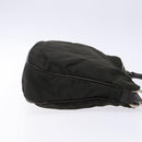 GUCCI Bamboo Shoulder Bag Nylon Khaki Silver 001 1638 Auth 138217-4