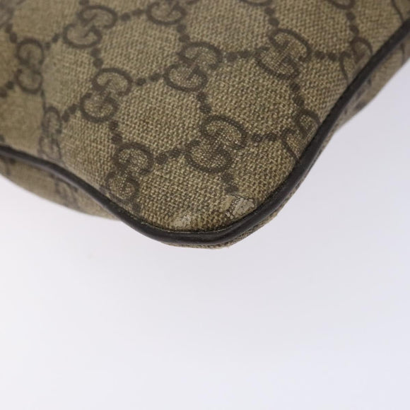 GUCCI GG Supreme Shoulder Bag PVC Beige Gold 295257 Auth 138218
