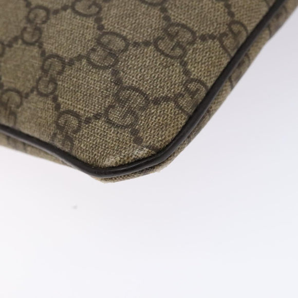GUCCI GG Supreme Shoulder Bag PVC Beige Gold 295257 Auth 138218
