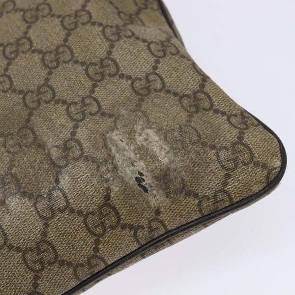 GUCCI GG Supreme Shoulder Bag PVC Beige Gold 295257 Auth 138218