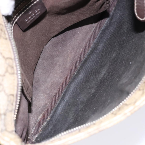 GUCCI GG Supreme Shoulder Bag PVC Beige Gold 295257 Auth 138218