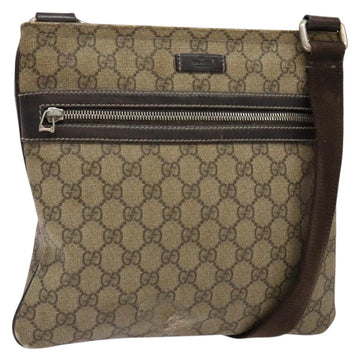 GUCCI GG Supreme Shoulder Bag PVC Beige Gold 295257 Auth 138218